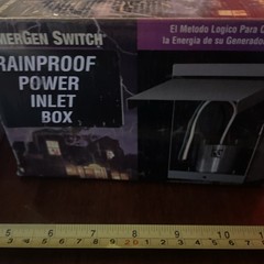 EMERGEN SWITCH RT30, 30AMP, RAINPROOF POWER INLET BOX, NEW
