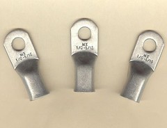 5 Big TIN PLATED Copper Ring Lug Terminal Connectors #1/0 Wire Gauge 5/16″