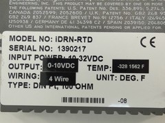 Omega IDRN-RTD Signal Conditioner w/ RS232C Communication Input 10-32VDC Outp…