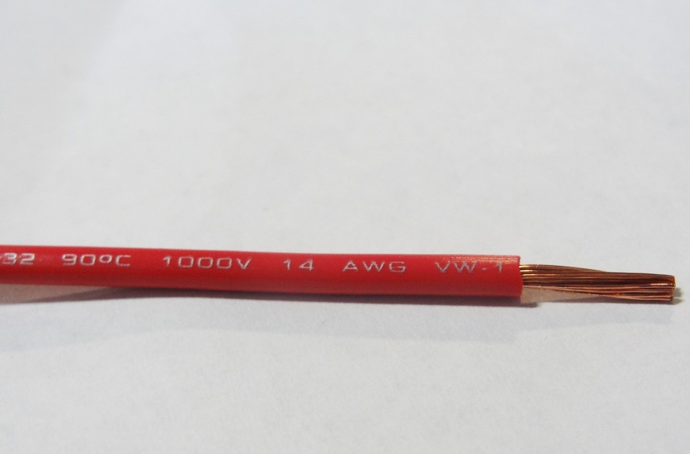 14 GAUGE WIRE RED 25′ FT PRIMARY AWG STRANDED COPPER POWER REMOTE MTW