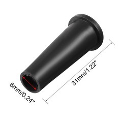15Pcs 6mm Inner Dia PVC Strain Relief Cord Boot Protector Cable Sleeve Black