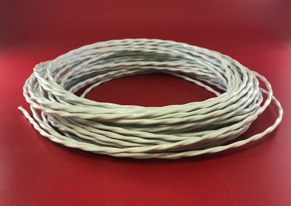 125 FEET M27500-16TG2T14 16Awg White Shielded Cable Wire 2/C 19/29 600V