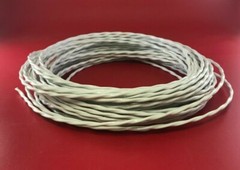 125 FEET M27500-16TG2T14 16Awg White Shielded Cable Wire 2/C 19/29 600V
