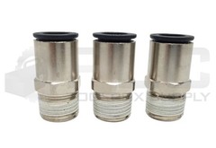 LOT OF 3 NEW LEGRIS 1/2 PUSH TO CONNECT MALE FITTING NICKEL PLATED BRASS