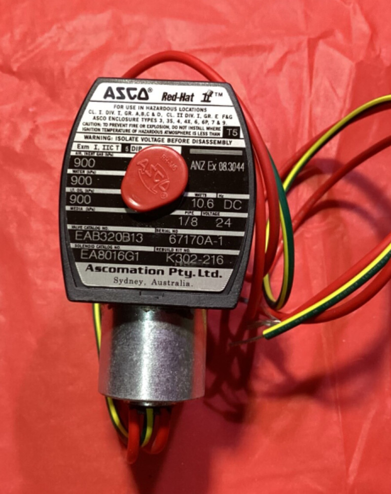 ASCO Red Hat EAB320B13 Solenoid Valve 24VDC