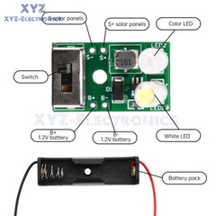 1.2V NiMH Battery Controller Solar Lamp Lights Control Lawn Lamp Circuit Board