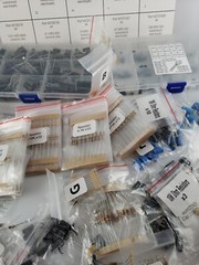 HUGE NEW 1200+ Capacitors, Resistors, etc. Electronic Components Lot