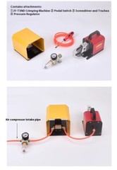 Pneumatic Cable Tubular Connector Four Side Terminal Crimping Machine