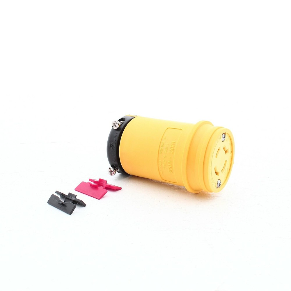 Eaton Yellow Corrosion Resistant Locking Connector L16-20 20A 480V 3Ø L1620CY