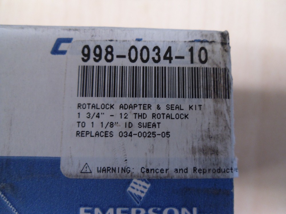 copeland 998-0034-10 1 3/4″ 12 THD Rotalock Adapter & seal kit R 034-0025-05 E3