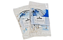 LOT 2 BAGS Leviton Gray 8″ 8-Wire Modular Line Conductor Cord Patch OX-58872-89