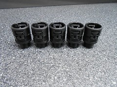 5 x REIKU PAGOB-17P11 BLACK POLYMID STRAIGHT CONNECTORS WITHOUT SEAL