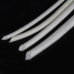 White Heat Resistant Sleeving Cable Wire HIGH TEMP Fiberglass Sleeve ID 1mm-50mm