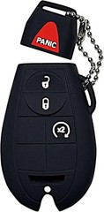 Key Fob Case Cover for 2008-2024 Dodge Grand Caravan & Commander Color: Black2