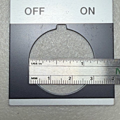 (Qty 10) 30mm OFF-ON Legend Plate, Switch Nameplate, ABB GE CR104PXN1BP057, NEW