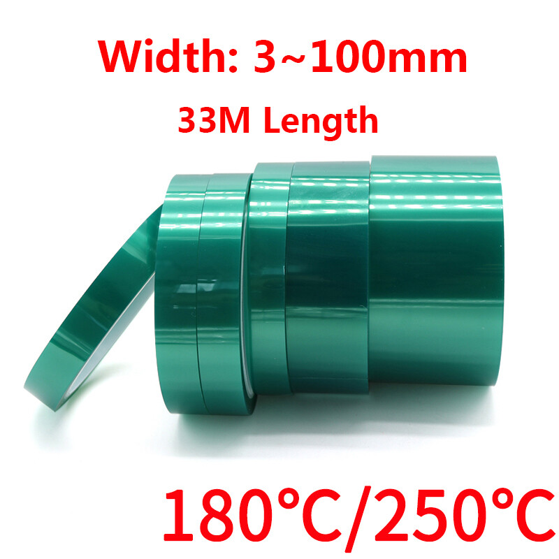 33M Green Polyimide PET Tape High Temperature Heat Resistant BGA PCB 5mm-100mm