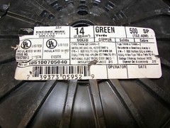 Encore Wire Corp. 500 Feet of #14 Solid Copper THHN Green Wire 600 Volts