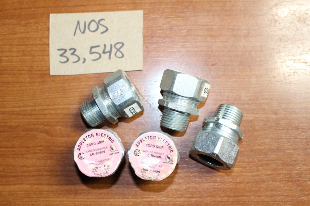 Appleton Electric CG-5050S Liquidtight Cord Connector 1/2″ .500-.625 Qty:5