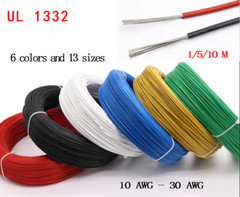 Various Sizes & Colors UL1332 High Temp PTFE Stranded Cable Tinned Copper Wire