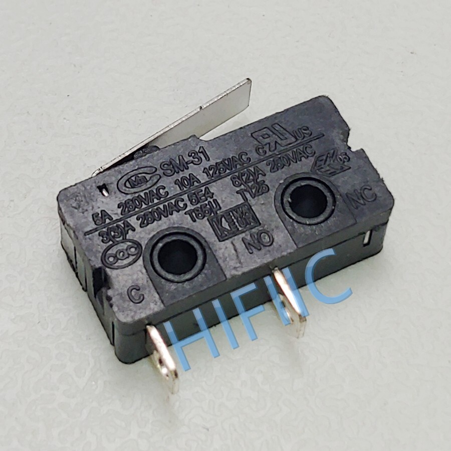 2PCS/10PCS CMM SM-31 Micro Limit Switch 2 Pins 5A 250VAC 10A 125VAC With Lever