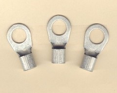 20 Bare RING Lug Brazed Barrel Terminal Connectors #6 Wire Gauge AWG 3/8″ Stud