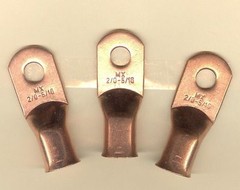 5 Bare Battery COPPER Ring Terminal Connector #2/0 Gauge Wire 5/16″ Stud MOLEX