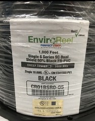 Perfect Vision Enviroreel, 1kft 6 series SC Dual Shield 60% Black FR-PVC 18AWG