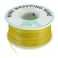 Wrapping Wire Tin Plated Copper Wire P/N DM-30-1000 30 AWG 200M Length Yellow
