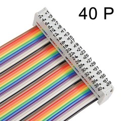IDC 40 Pins Wire Flat Multicolored Flexible Rainbow Ribbon Jumper Cable 30cm