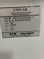 Eaton/Cutler-Hammer MCG0302063-1 Univar Power Factor Correction Capacitor Bank