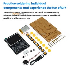 DIY Game Console Kit LCD Multifunctional Weather Clock AI Voice Dialogue Gift