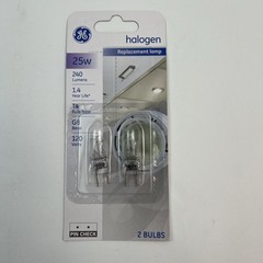 25-Watt T4 Quartz Halogen Replacement Light Bulb 2 Pack 84886 120v 240 L Sealed