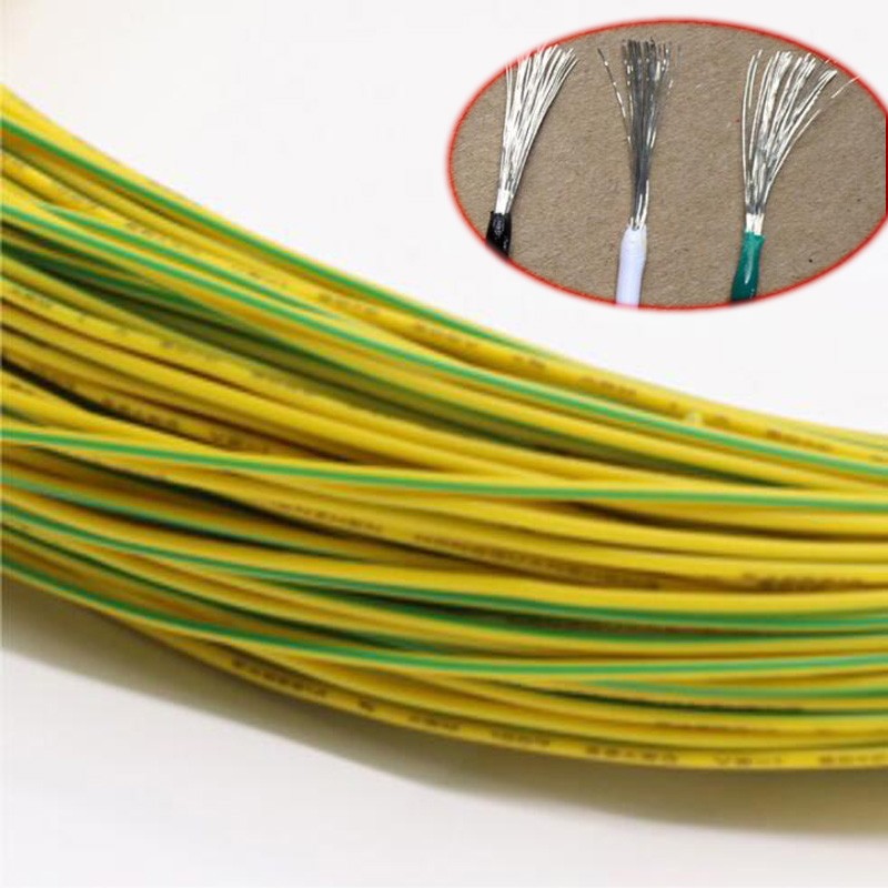 PVC Electronic Wire Flexible Cable UL1015 Car PC Internal Wires Yellow Green