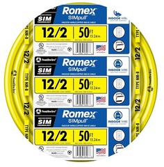 Romex Brand Simpull Solid Indoor 12/2 W/G NMB Cable 50ft coil – SW# 28828222
