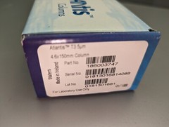 Waters Corp Atlantis T3 Column, 100Å, 5 µm, 4.6 mm X 150 mm 1/pk # 186003747