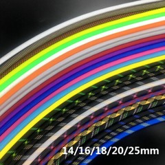 PET Nylon Braided Sleeve Tube Cable Expandable Sheath Width 14mm-25mm 23 Colors