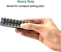 12pcs Terminal Block Strip 6 Sets 8 Position 600V 15A Screw Terminal Barrier