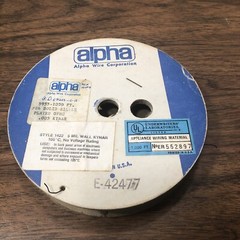 5953 ALPHA WIRE – 1000′ Black – 26awg Solid Silver Plated OFHC Kynar 5mil 1970s