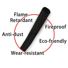 Braided Cable Sleeve Split Wire Loom Protector Harness Wrap Mesh 15Feet Length