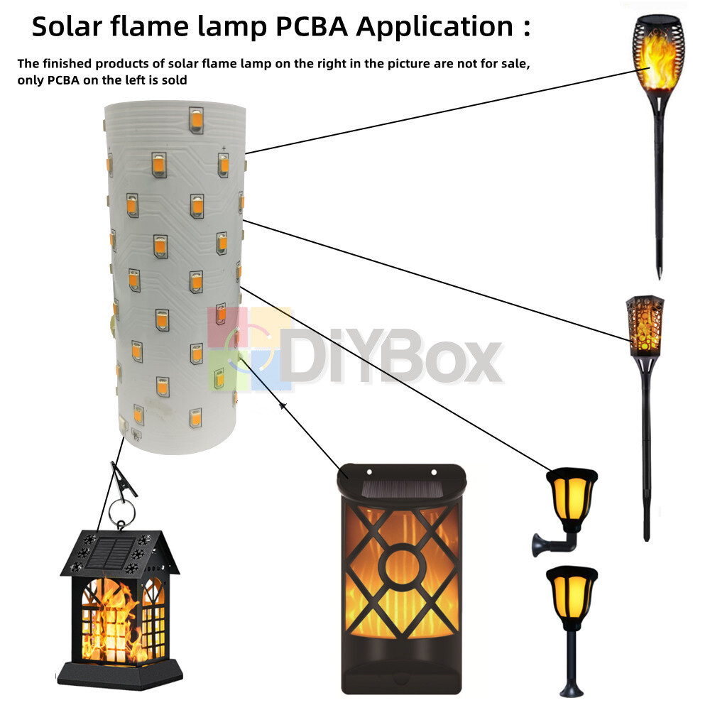 3.7V Solar Flame Lamp PCBA Simulated Solar Torch lamp Controller Circuit Board