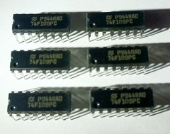 Lot of 6* 74F109PC National Semi NSC Flip Flop 2 Element JK 1 Bit Positive Edge