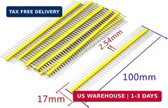 Gikfun 1 x 40 Pin 2.54mm Single Row Breakaway Male Pin Header for Arduino (Pack