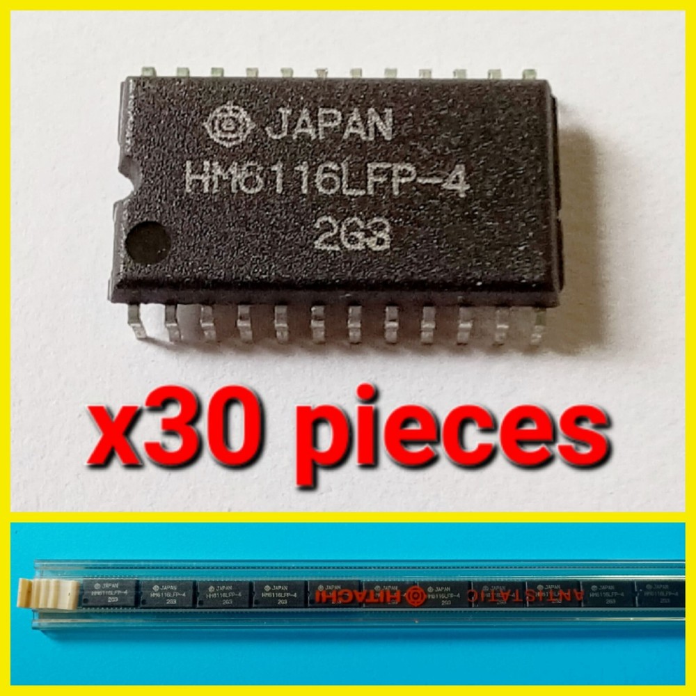 Lot of 30* HITACHI HM6116LFP-4 (2048-Word x 8-Bit) High-Speed CMOS Static RAM