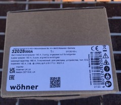 Wohner 32028 Busbar Adapter EQUES 60Classic 3-Pole 160A For Siemens 3VA Series