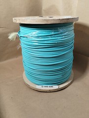 NEW Fiber Optic Cable Turq. Blue 1000 foot Spool Reel of 12 Fiber w/ Aramid Yarn