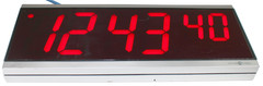 Pyramid DIG46 TimeTrax Sync PoE LED Wall Clock Red 4″ 6-Digit | SED4R6LDRS
