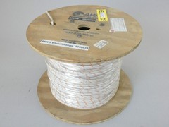 820′ Allied Wire and Cable Wire Spool Reel, 8 AWG, White/Orange – NEW Surplus!