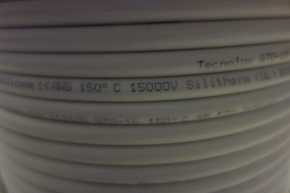 NEON GTO WIRE, WHITE High Voltage SILICONE Cable for Neon Transformer 10′ OF GTO