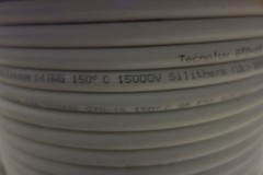 NEON GTO WIRE, WHITE High Voltage SILICONE Cable for Neon Transformer 10′ OF GTO