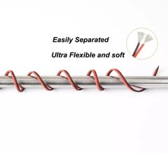 18 Awg Silicone Electrical Wire 2 Conductor Parallel Wire line 60ft Black 30ft